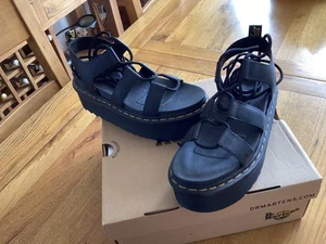 Dr Martens Nartilla XL Sandals 6 Black, Gladiator Lace-Up Platform brand new - Picture 1 of 7