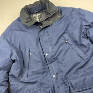 Chaqueta Eddie Bauer Plumón de Ganso Azul Lg Invierno Abrigo Abombado SIN CAPUCHA - Imagen 1 de 9