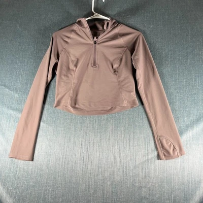 Old Navy Women's Shirt Size S Brown 1/4 Zip Active Powersoft Go-Dry Athletic Top - Image 1 of 4