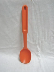 PAMPERED CHEF NYLON PLASTIC ORANGE SOLID COOKING SPOON UTENSIL - Picture 1 of 7