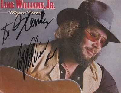 Hank Williams, Jr. - Autographed Copy- Major Moves  Vinyl EX/VG+ Foto 1 de 2