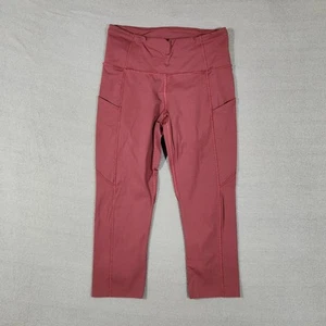 Lululemon Fast Free Crop II *Nulux 19" Größe 6 rubinrot Laufen Legging Fitnessstudio EUC - Bild 1 von 10
