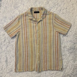 Camisa de resort con botones PacSun para hombre multicolor a rayas manga corta talla L  - Imagen 1 de 9
