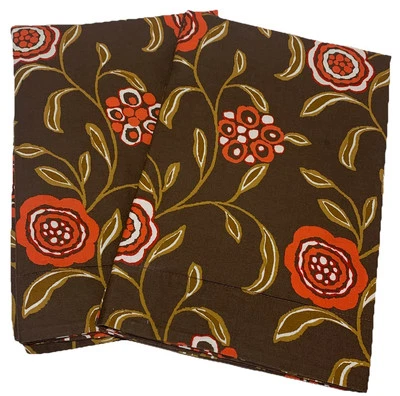 Juego de 2 fundas de almohada de barril de cajón flor gitana estándar 20x26 marrón floral Italia Foto 1 de 4