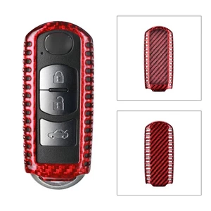 Carbon Fiber Remote Key Shell Cover Case For Mazda 2 3 5 6 CX-3 CX-5 CX-9 2009- - Picture 1 of 6