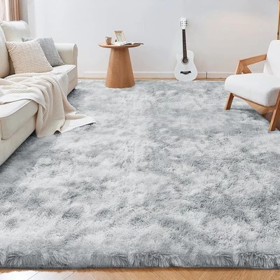 Alfombra de área OPPODREAM 2x3 alfombra ultra suave para guardería - antideslizante, gris tie-dye Foto 1 de 4