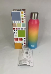 UNIQLO Stainless Steel Water Bottle Rainbow 16 fl oz New - Picture 1 of 14