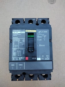 Square D PowerPact HD150 HDL36125 125 Amps 600V Circuit Breaker - Picture 1 of 8