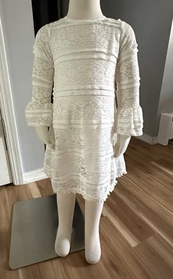 White Lace Girls Dress Size 3T/ Toddler Girls White Dress Goodlad - Image 1 of 4