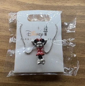 Disney Parks Collection Minnie Mouse Necklace Red Dress Pendant – New in Package - Picture 1 of 4