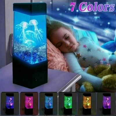 Jellyfish Light Lava Lamp Aquarium LED Multicolour Lighting Mood Night Light Dec - image 1 of 4