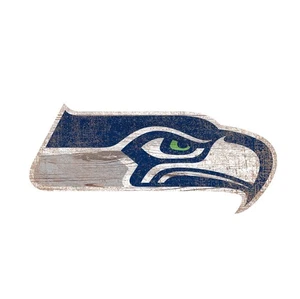 Seattle Seahawks Distressed Logo Cutout Sign 8" - Picture 1 of 1