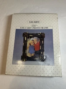 Pine Cones & Sticks Resin Picture Frame Unique Collection Log Cabin 4X6" Photo - Picture 1 of 4