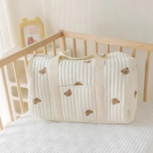 Large Capacity Handheld Shoulder Bag Little Bear Embroidered Handbag Tote Bag - Picture 1 of 8