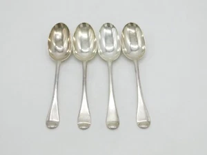 George I Britannia Silver Set of Armorial Serving Spoons Antique 1721 London - Picture 1 of 11