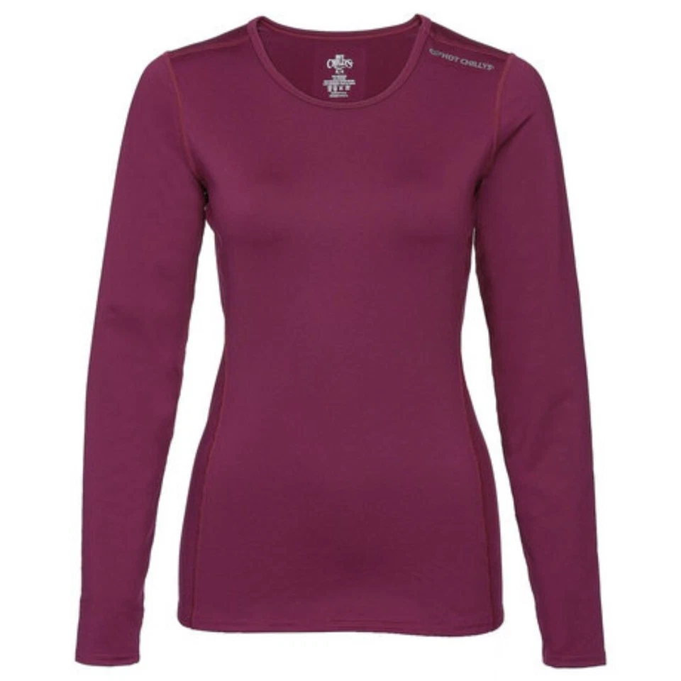 Top Capa Base Hot Chillys Cuello Redondo - Merlot, XL, Nuevo con Etiquetas Foto 1 de 1