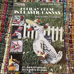 Vtg Country Dress Up Holiday Goose Cross Stitch Pixel Pattern Book CUTE!! - Picture 1 of 3