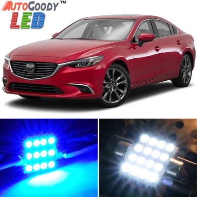 13 x Premium Blue LED Lights Interior Package Kit for 2009-2018 Mazda 6 + Tool - Image 1 of 4