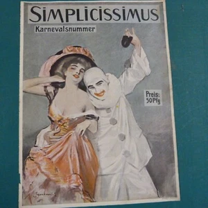 SIMPLICISSIMUS Cartoon 1910 KARNEVALS NUMMER - Picture 1 of 1