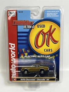 Chevrolet Chevelle SS 1970 Gold Thunderjet Ultra G Slotcar Auto World SC377-4 - Imagen 1 de 7
