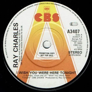 Ray Charles - I Wish You Were Here Tonight (7", Single, Promo) - Picture 1 of 2