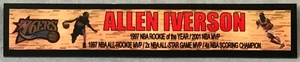 ALLEN IVERSON  PHILADELPHIA 76ERS  FULL COLOR NAME PLATE - Picture 1 of 1