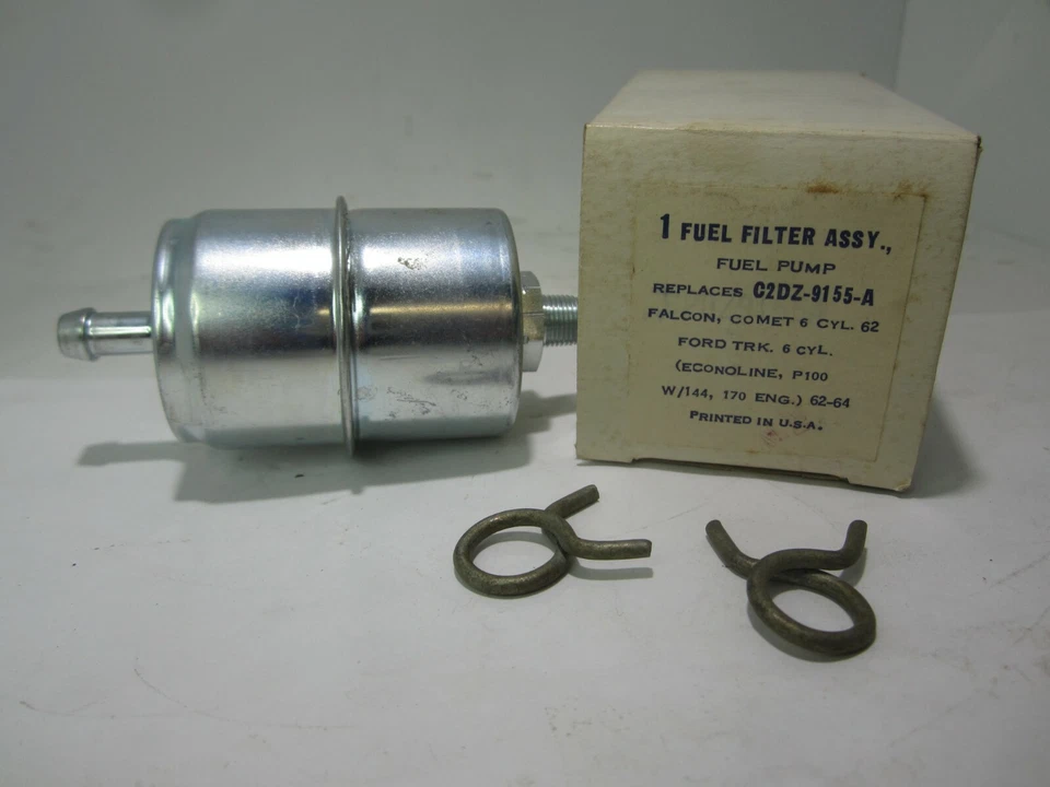Filtro de combustible 62-64 Falcon Econoline serie P Comet 6-144 6-170 Bowman C2DZ-9155-A Foto 1 de 4