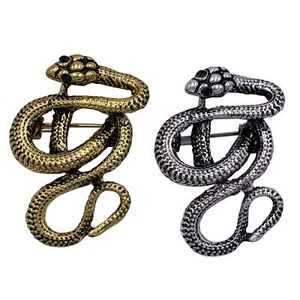 Party 2 Pcs Halloween Snake-shape Brooch Pin Accessories Badge Backpack Bag Pin - Picture 1 of 4