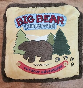 Woolrich Big Bear Campground Pillow Rustic Cabin Lodge Decor Plush Outdoor - Picture 1 of 2