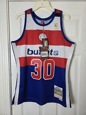 本·华莱士华盛顿子弹 Mitchell & Ness NBA 中号球衣 1996-97 #30 全新带标签 — 第 1/4 张图片