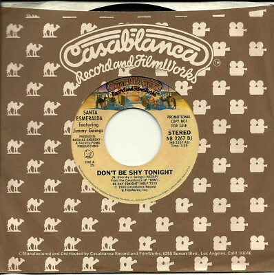 Santa Esmeralda, Don't Be Shy Tonight (Mono & Stereo) 45 1980 VG++  Promo - Image 1 of 2