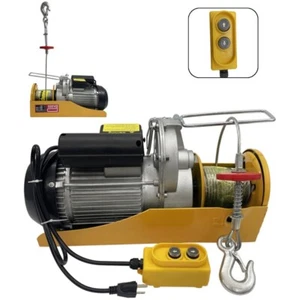 1000KG Electric Wire Rope Winch Steel Wire Rope Hoist 220V 1800W - Picture 1 of 17