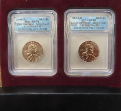 2005 $1 P&D Sacagawea ICG SP69  First Day Of Issue Satin Finish First Day of Iss - Image 1 of 4