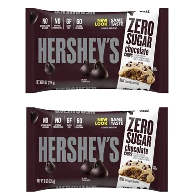 2 bolsas de 8 oz para hornear chocolate Hershey's Zero Sugar Foto 1 de 4