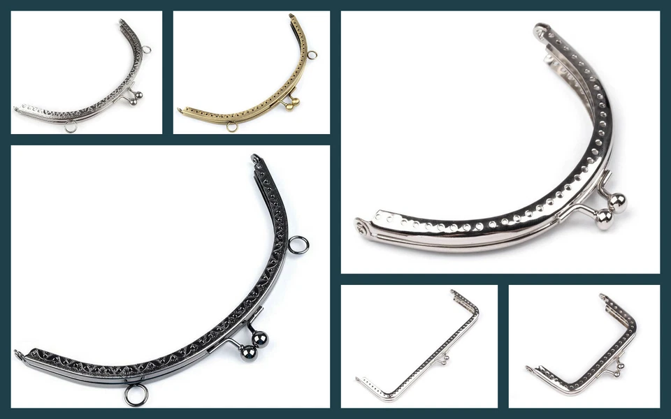 1St. Rahmen für Geldbörsen Taschenverschluss, Metallbügel mit Klippverschluss - Bild 1 von 1