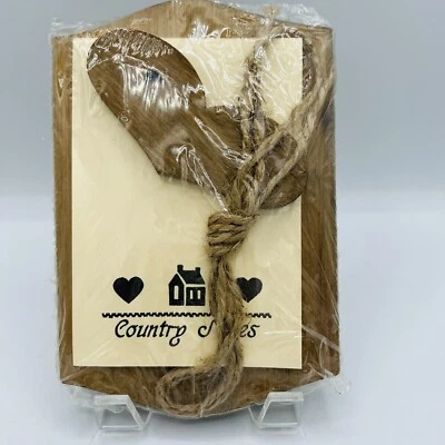Vintage Wooden Memo Note Pad Wall Hanging Hearts Country Notes New in Package - Image 1 of 4