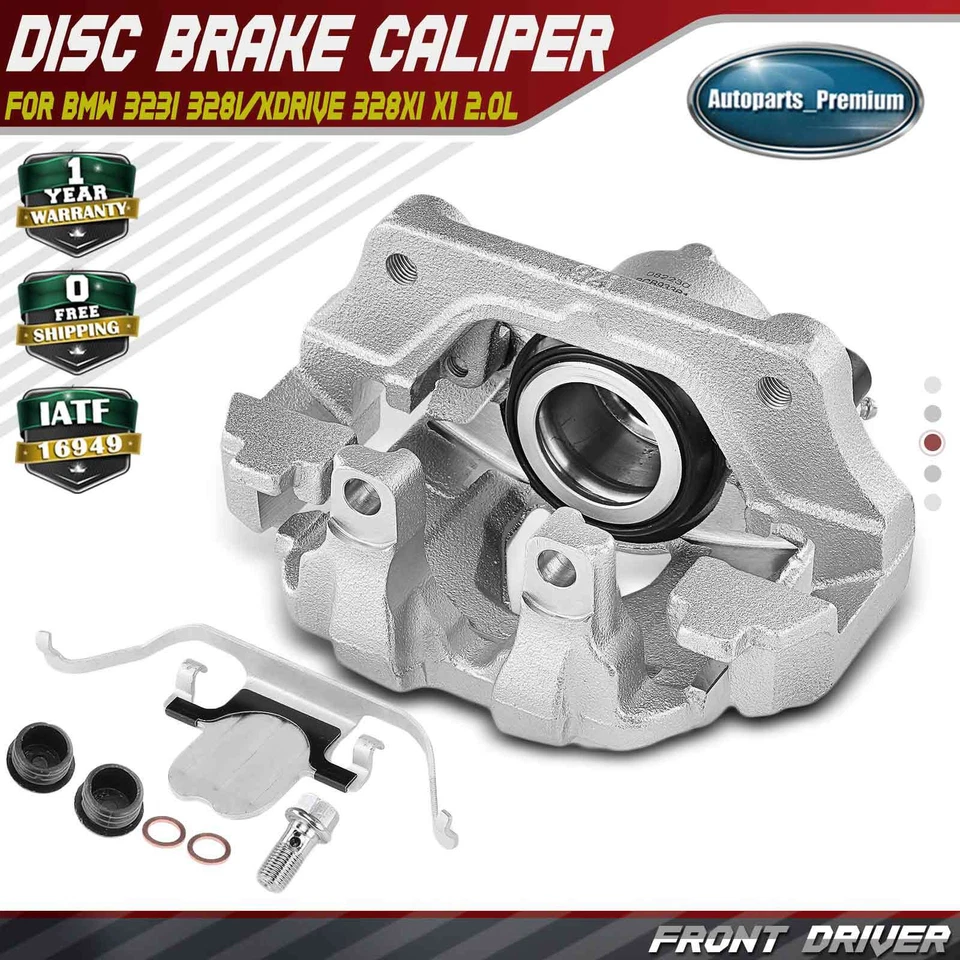 Pinza de freno de disco delantera izquierda 1 pieza con soporte para BMW 323i 328i/xDrive 328xi X1 Foto 1 de 4