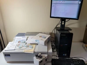 Perkin Elmer Lambda 25 UV/Vis Spectrophotometer w/ sipper, computer, tested - Picture 1 of 14