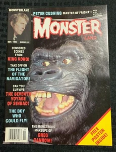 1986 MONSTERLAND Magazine #14 FVF 7.0 Christopher Lee - King Kong / Fisherman - Picture 1 of 3