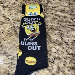2 Paar Spongebob Crew-Socken, Herrenschuhgröße 6,5-12, Sun's Out Buns Out - Bild 1 von 2