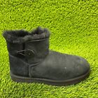 Ugg Mini Bailey Button Womens Size 9 Black Casual Outdoor Boots Shoes 1016422