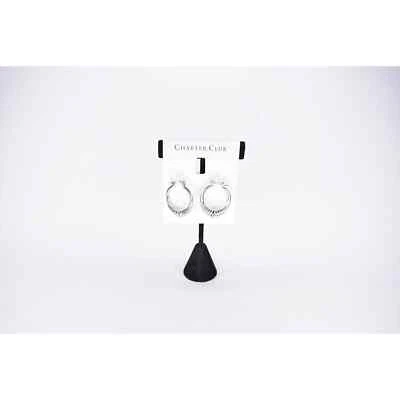 Brincos de argola recortada Charter Club tom prata 1" - Imagem 1 de 2