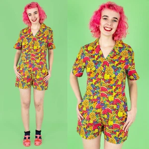 Run and Fly Tutti Frutti Aufdruck Overall 8-26 Strampler Shorts Retro Alt - Bild 1 von 19