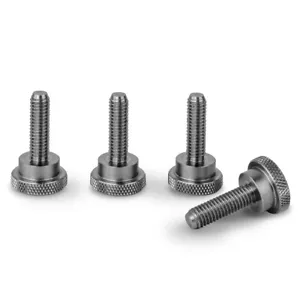 PrecisionGeek Stainless Steel M6 x 19mm Knurled Thumb Shoulder Screws (Set of 4) - Picture 1 of 2