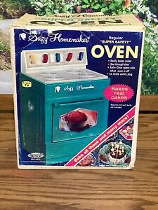 Vintage 1968 Deluxe Topper Corp. Suzy Homemaker Teal Oven Stove Tested