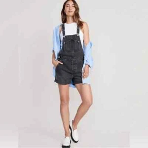 Old Navy Größe 4X schwarz lässig gerade nicht Stretch Jeans Shortalls Overall E5 - Bild 1 von 9