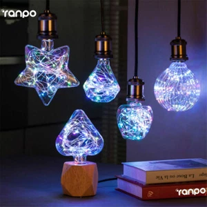 E27 3W LED Edison Fairy String Light Bulb Home Xmas Party Decor Lamp AC 85-265V - Picture 1 of 24