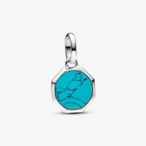 *BRAND NEW* Pandora ME Turquoise Engravable Medallion Dangle Charm 793388C01 - Picture 1 of 5