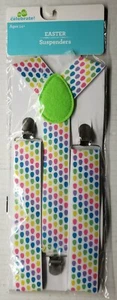 Boy Pastel Eggs Easter Suspenders Age 14+ - Picture 1 of 2