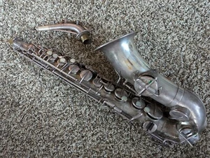 Martin Handcraft Troubadour Alto Saxophone Silver Plate Resto Matching SN 103181 - Picture 1 of 24
